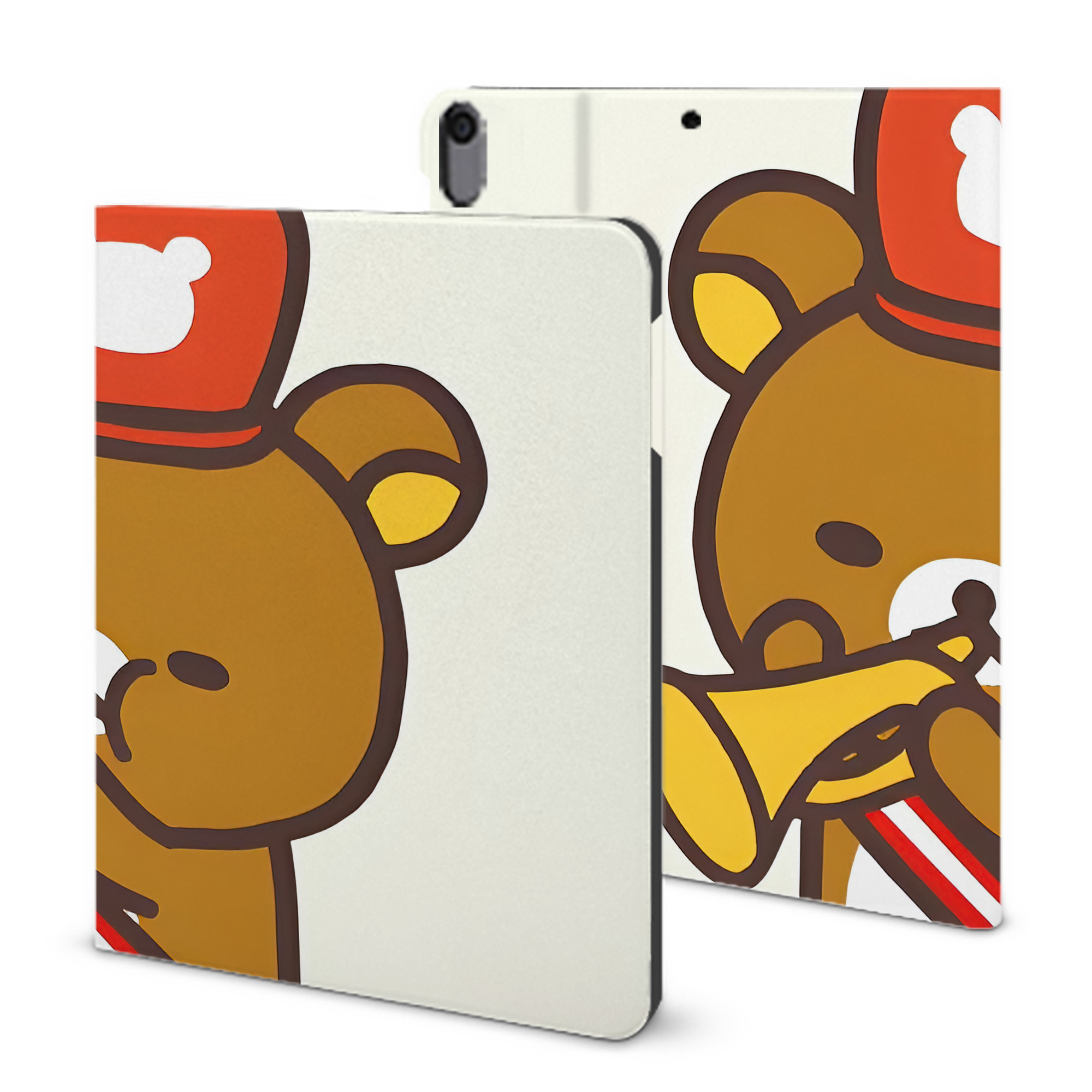 （画像用） リラックマ リラックマ キイロイトリ Rilakkuma Korilakkuma Kiiroitori IPad ケース ブック型 PUレザー TPU 耐衝撃 軽量 薄型 ペン収納なし 全面保護 IPad 各モデル対応